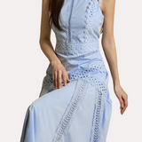 Exquisite Elegant Lace Spliced Sleeveless Camisole Dress - liwisi