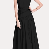 Exquisite Elegant Lace Spliced Sleeveless Camisole Dress - liwisi