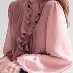 Fashion Elegant Ruffled Women's Blouse - liwisi