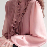 Fashion Elegant Ruffled Women's Blouse - liwisi