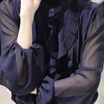 Fashion Elegant Ruffled Women's Blouse - liwisi