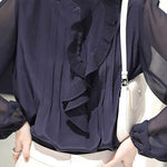 Fashion Elegant Ruffled Women's Blouse - liwisi