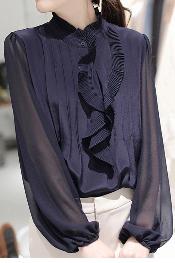 Fashion Elegant Ruffled Women's Blouse - liwisi