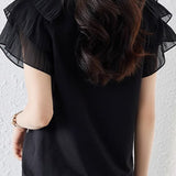 Versatile Spliced Short-sleeve T-shirt