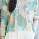 Fashion Casual Printed Round Neck Long-sleeve T-shirt - liwisi