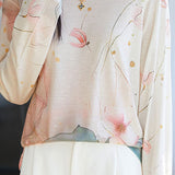 Fashion Casual Printed Round Neck Long-sleeve T-shirt - liwisi