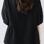Fashion V-neck Textured Shirt - liwisi