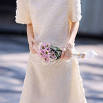 Elegant Soft Sheared Textured Dress - liwisi