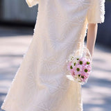 Elegant Soft Sheared Textured Dress - liwisi