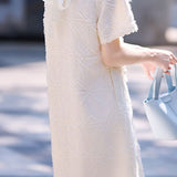 Elegant Soft Sheared Textured Dress - liwisi