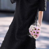Elegant Soft Sheared Textured Dress - liwisi