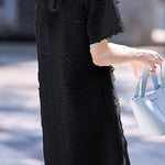 Elegant Soft Sheared Textured Dress - liwisi