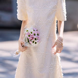 Elegant Soft Sheared Textured Dress - liwisi