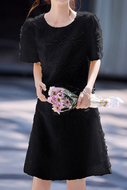 Elegant Soft Sheared Textured Dress - liwisi