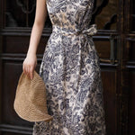 Elegant Vintage Printed Dress - liwisi