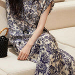 Elegant Vintage Printed Dress - liwisi