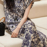 Elegant Vintage Printed Dress - liwisi