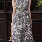 Elegant Vintage Printed Dress - liwisi
