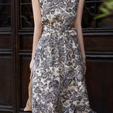 Elegant Vintage Printed Dress - liwisi