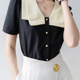 Fashion Temperament Short-sleeve Shirt - liwisi