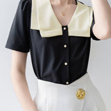 Fashion Temperament Short-sleeve Shirt - liwisi