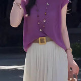 Casual Versatile Round Neck Loose Knitwear - liwisi