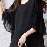 Fashion Casual Flared Sleeve Shirt - liwisi