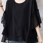 Fashion Casual Flared Sleeve Shirt - liwisi