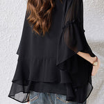 Fashion Casual Flared Sleeve Shirt - liwisi