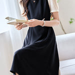 Simple Color-block Patchwork Dress - liwisi