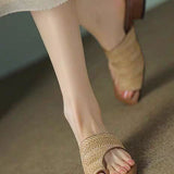 Stylish Vacation-style Block Heel Sandals - liwisi