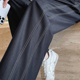 Casual Office High-waist Drape Wide-leg Pants