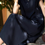Elegant French Minimalist Solid Color Dress - liwisi