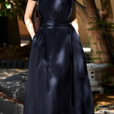 Elegant French Minimalist Solid Color Dress - liwisi