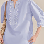 French Color-Blocking Floral Elegant Loose Shirt - liwisi