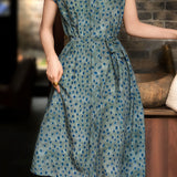 Vintage Temperament Printed Dress - liwisi
