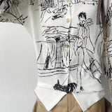 Versatile Printed Long-Sleeve Knit Cardigan - liwisi