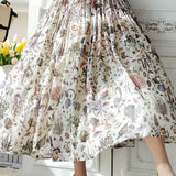 French Printed Long Skirt - liwisi