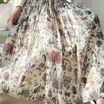 French Printed Long Skirt - liwisi