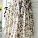 French Printed Long Skirt - liwisi