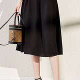 Elegant Office A-Line Pleated Skirt - liwisi