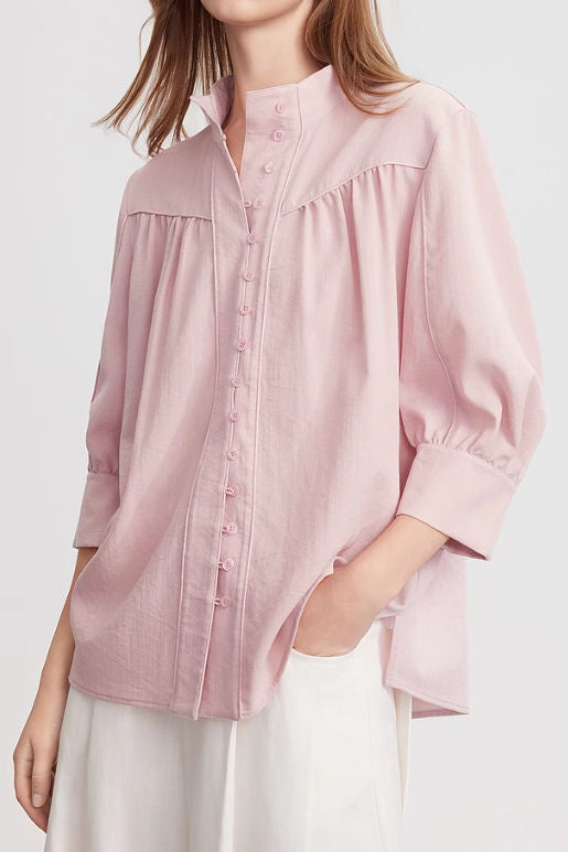 Fashion Casual Stand Collar Shirt - liwisi