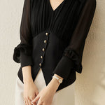 Fashion Pleated Waist Shirt - liwisi