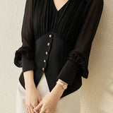 Fashion Pleated Waist Shirt - liwisi