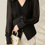 Fashion Pleated Waist Shirt - liwisi