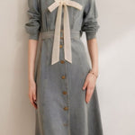 Elegant and Stylish Denim Dress - liwisi