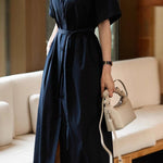 French-Temperament Square-Neck Dress - liwisi