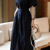 French-Temperament Square-Neck Dress - liwisi