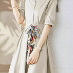 Stylish V-Neck Tie-Waist Dress - liwisi