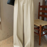 Casual High-Waist Pleated Trousers